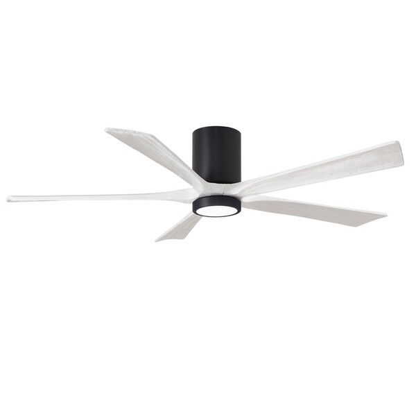 Irene-5HLK Matte Black 60-Inch Ceiling Fan with LED Light Kit and Matte White Blades, image 4