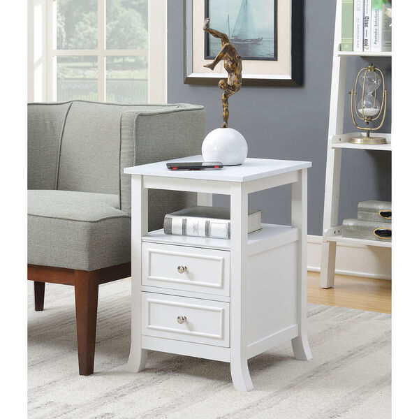 Melbourne End Table in White, image 3