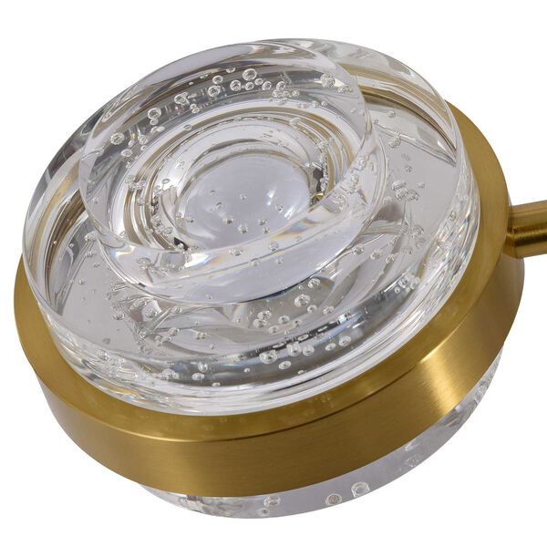 Milano Antique Brass Adjustable Six-Light Integrated LED Chandelier, image 4