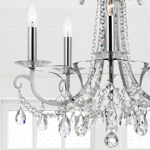 Othello Polished Chrome 21-Inch Five-Light Clear Spectra Crystal Chandelier, image 4