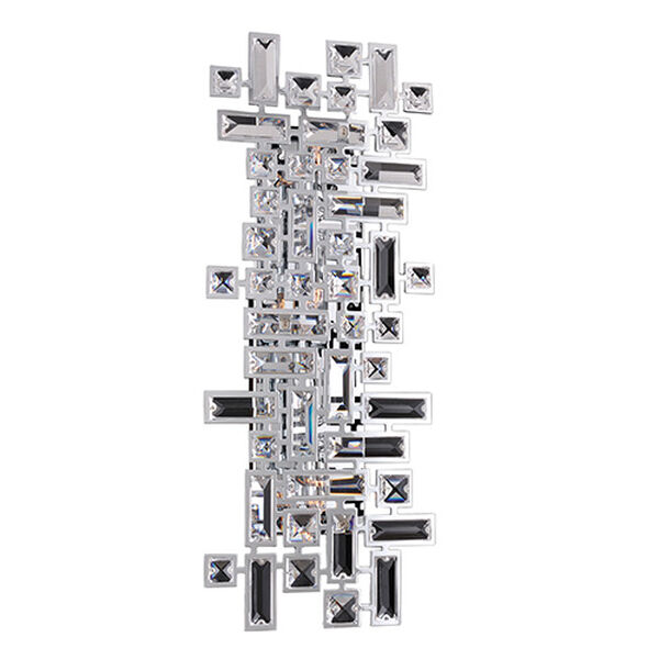 Vermeer Chrome Four-Light Wall Bracket with Firenze Clear Crystal, image 1