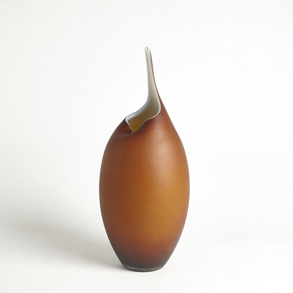 Amber and Blue Cased Small Vase, image 2