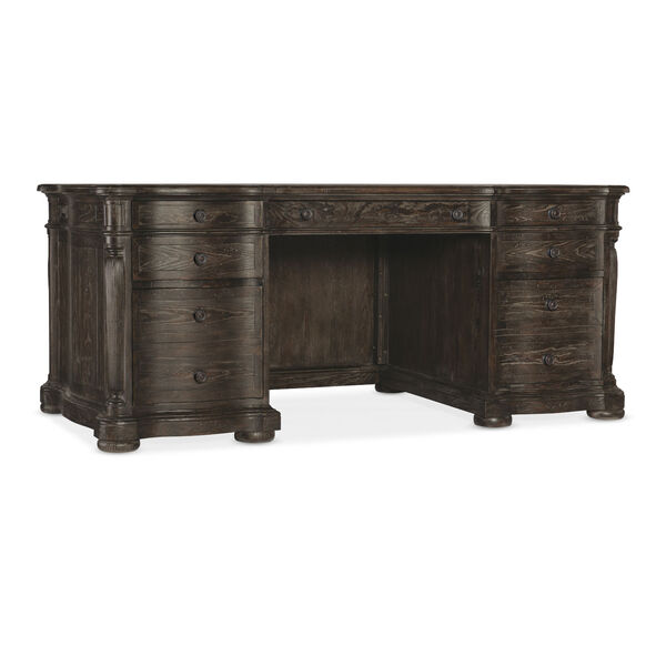 Traditions Rich Brown Executive Desk, image 1