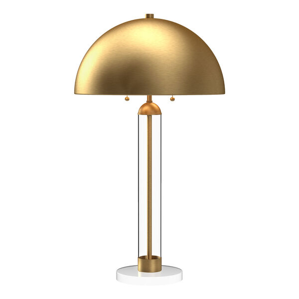 Margaux Brushed Gold Two-Light Table Lamp, image 1