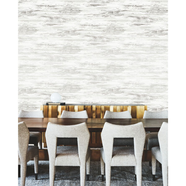 Cream and Pearl 27 In. x 27 Ft. Birch Bark Texture Wallpaper, image 1