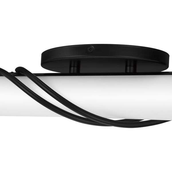 Serenade Matte Black 32-Inch ADA LED Bath Light with White Painted Etched Glass, image 5