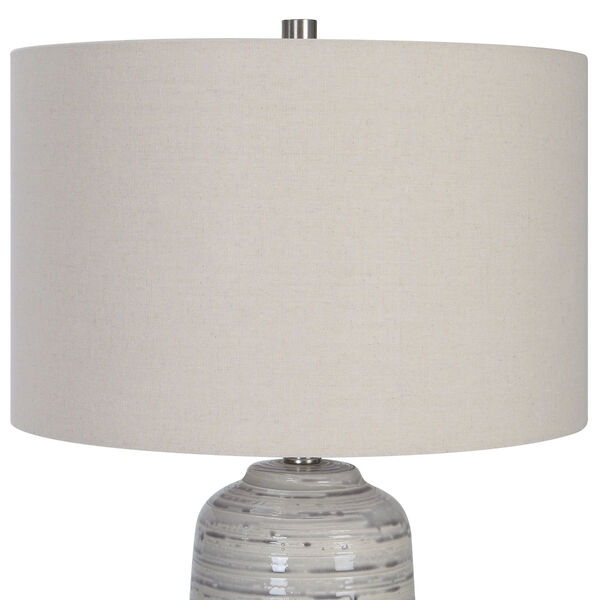 Cyclone Ivory and Brushed Nickel One-Light Table Lamp, image 3