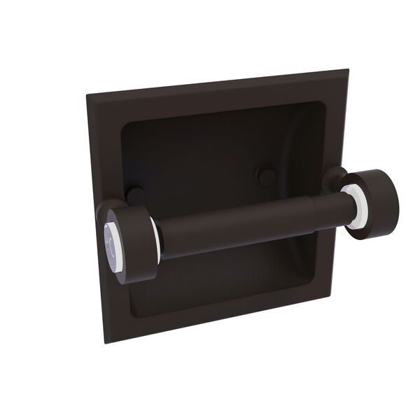 Pacific Grove Oil Rubbed Bronze Six-Inch Recessed Toilet Paper Holder, image 1