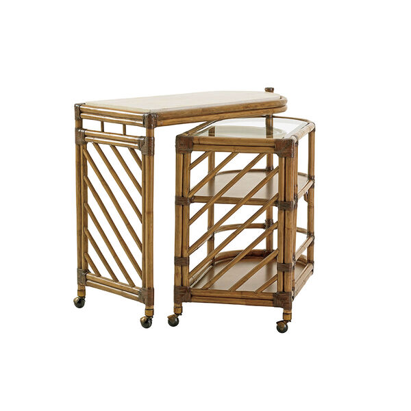 Twin Palms Brown Cable Beach Bar Cart, image 1