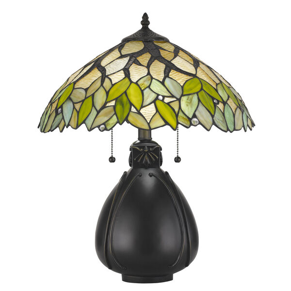 Tiffany Multicolor 16-Inch Two-Light Table Lamp, image 1