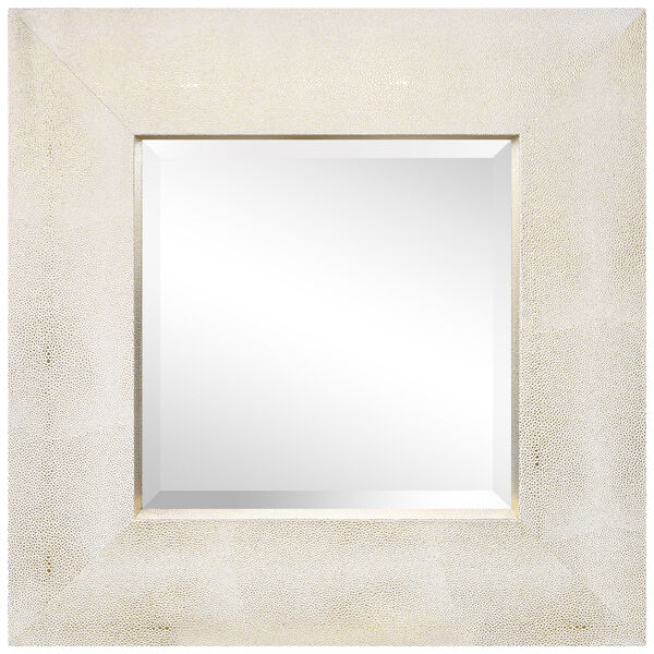 Shagreen White 30 x 30-Inch Beveled Wall Mirror, image 6