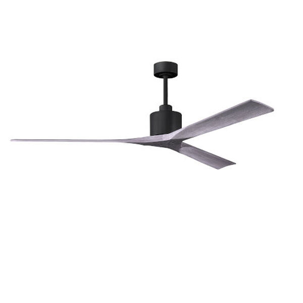 Nan XL Matte Black 72-Inch Ceiling Fan with Barnwood Blades, image 1