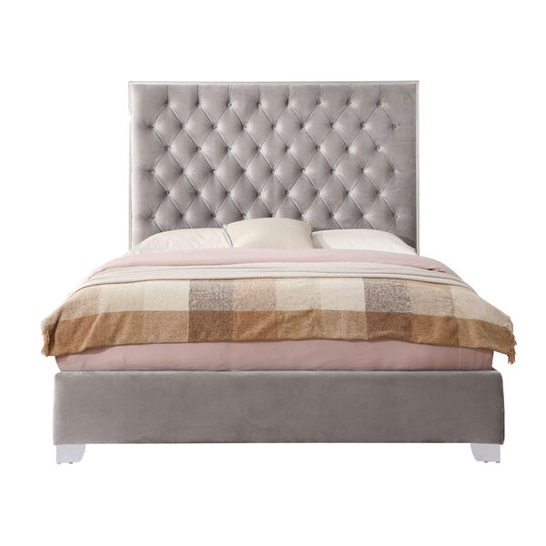 Vivian Gray Upholstered Queen Bed, image 3