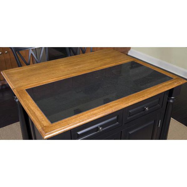 Monarch Roll-out Leg Kitchen Cart with Granite Top, image 3