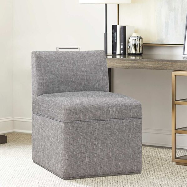 Delray Ashen Gray Upholstered Castered Chair, image 1