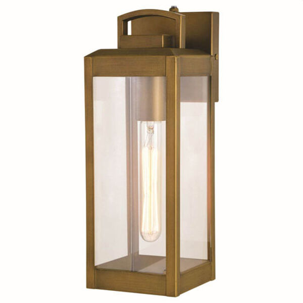 Kinzie Vintage Brass One-Light Outdoor Wall Sconce, image 1