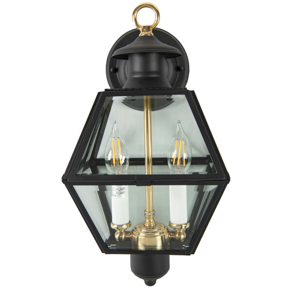 Olde Colony Black Two-Light Outdoor Wall Lantern, image 1