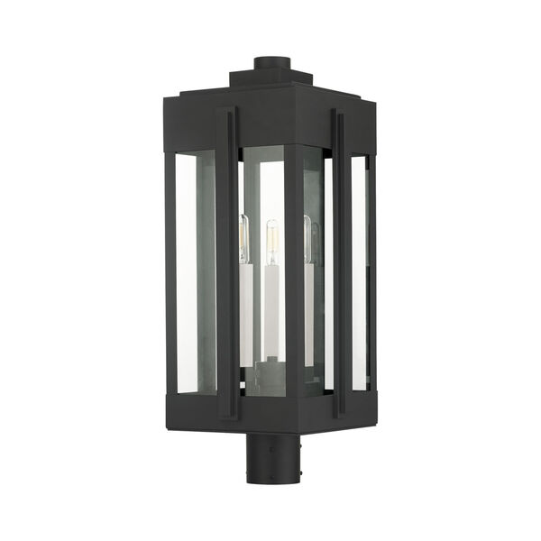 Lexington Black Three-Light Outdoor Post Lantern, image 2