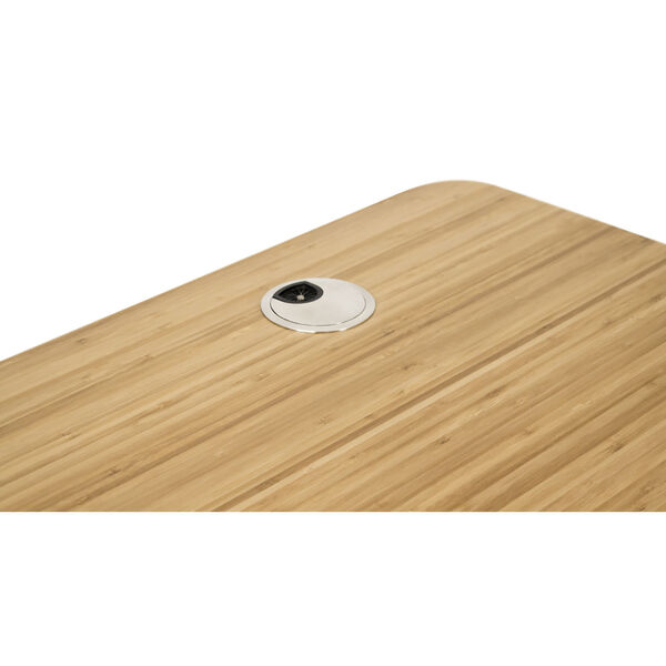Autonomous Gray Frame Bamboo Classic Top Premium Adjustable Height Standing Desk, image 4