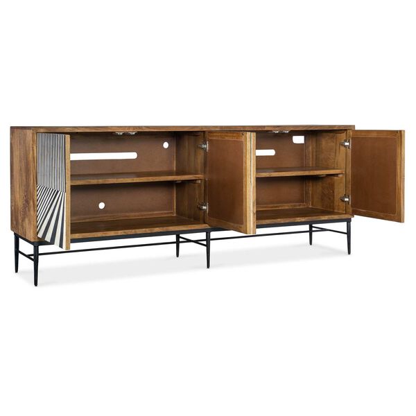 Commerce and Market Natural Medium Wood Linear Perspective Credenza, image 3