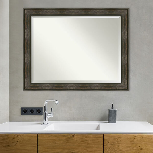 Rail Brown Bathroom Vanity Wall Mirror, image 5