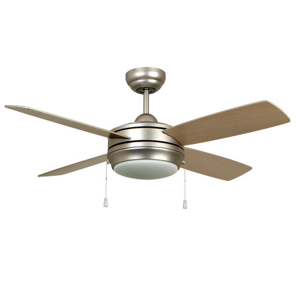 Laval Brushed Pewter 44-Inch Ceiling Fan with Reversible Blades and LED Light Kit, image 1