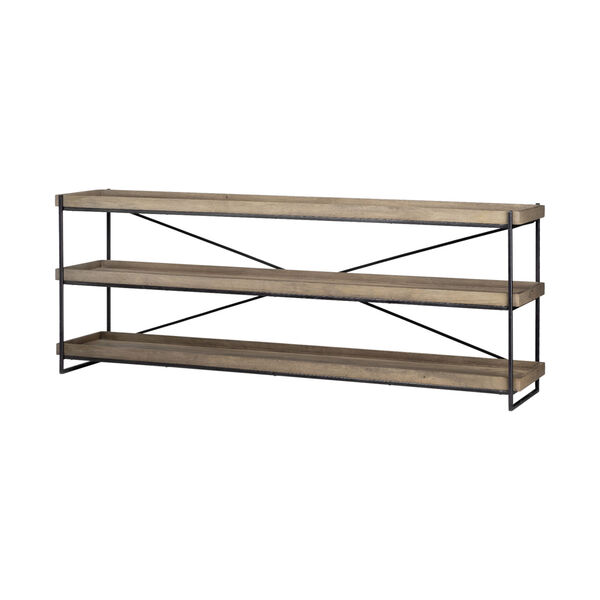 Trey I Light Brown and Black Console Table, image 1