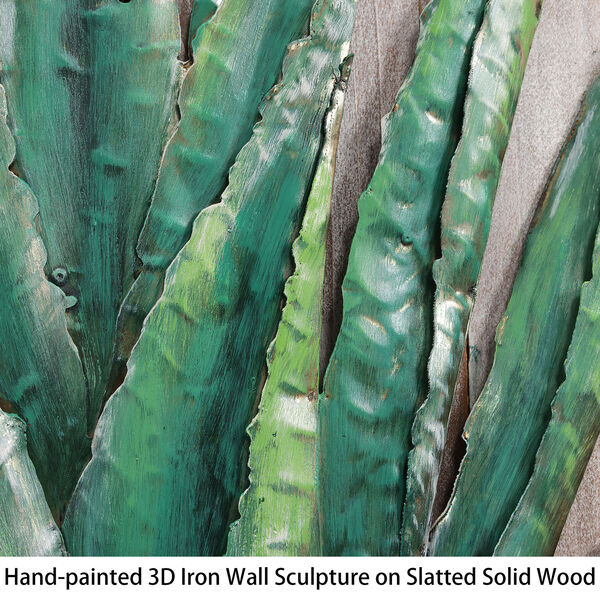 Succulent 1 Hand Painted Solid Wood Framed Wall Art, image 4