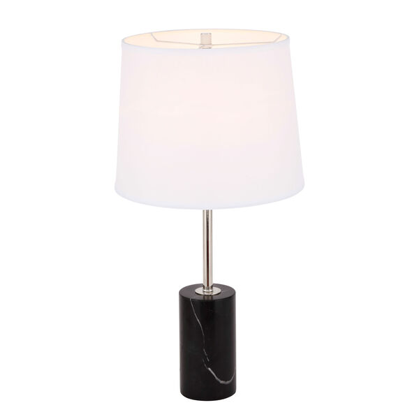 Laurent Polished Nickel and Black 14-Inch One-Light Table Lamp, image 4