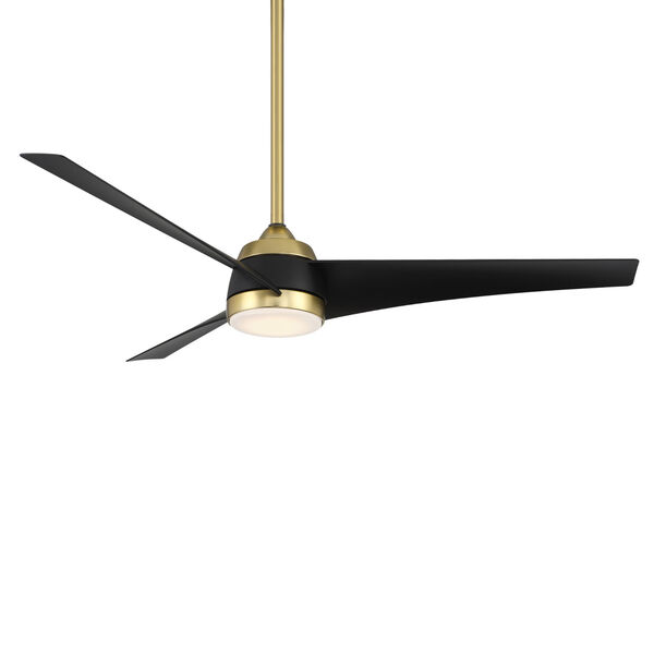 Sonoma Soft Brass Matte Black 56-Inch LED Smart Indoor Outdoor Ceiling Fan, image 1