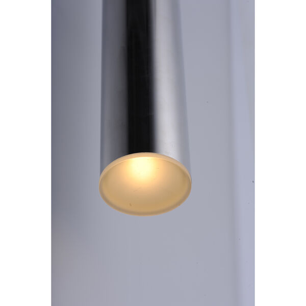 Flute Polished Chrome 12-Inch LED Mini Pendant, image 3