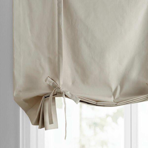 Hazelwood Beige Solid Cotton Tie-Up Window Shade Single Panel, image 6
