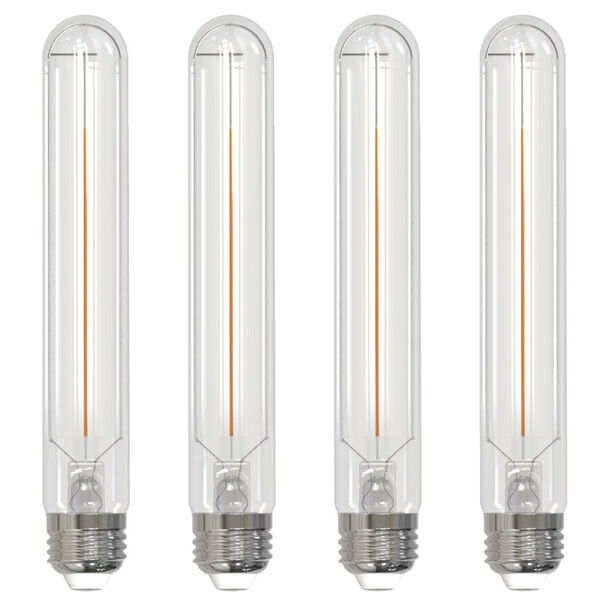 Pack of 4 Clear Glass 8-Inch T9 LED Medium E26 Dimmable 5W 2700K Light Bulb, image 1