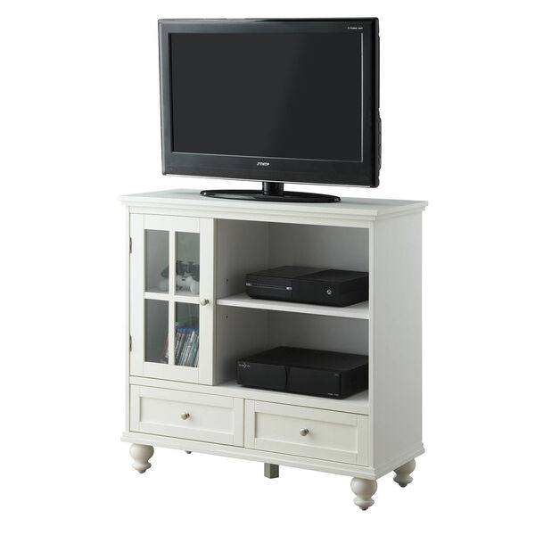 Tahoe Highboy TV Stand in White, image 2