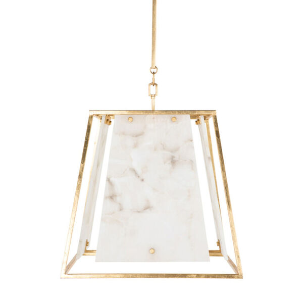 Stacey Gilded Gold and Alabaster One-Light Pendant, image 2