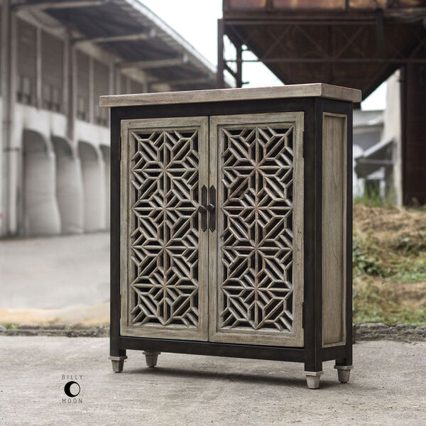 Branwen Aged White Accent Cabinet, image 2