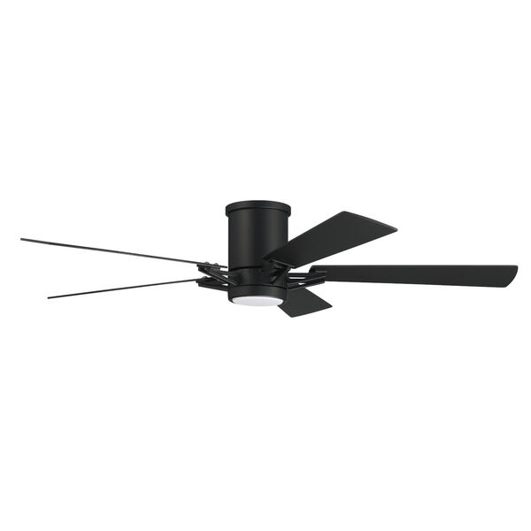 Wyatt Flat Black 52-Inch LED Ceiling Fan, image 1