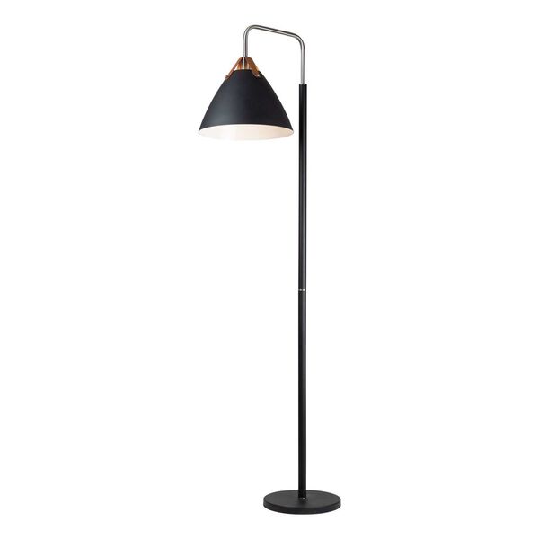 Tote Black Brass LED Floor Lamp, image 1