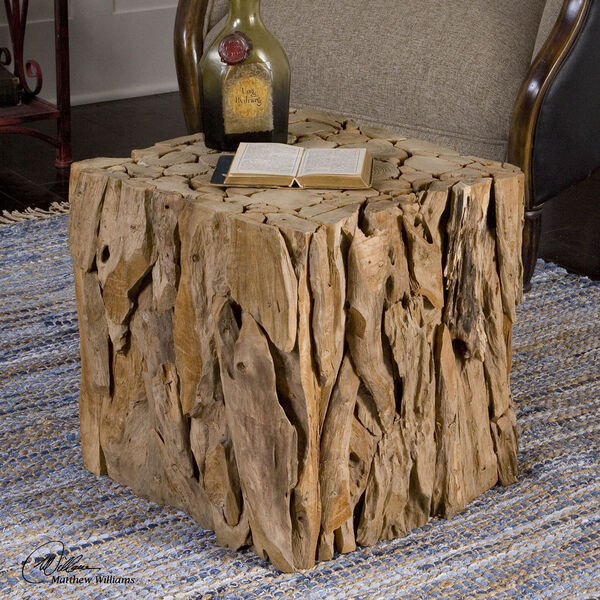 Root Teak Wood Bunching Cube Precise Sculpture, image 2