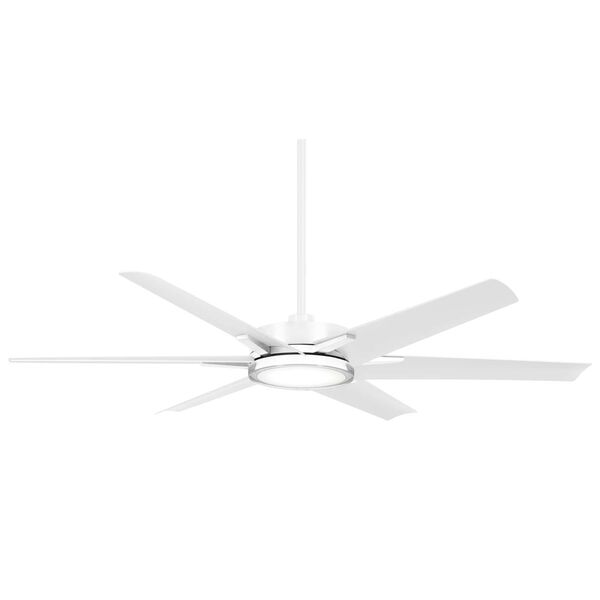 Deco Flat White 65-Inch LED Outdoor Ceiling Fan, image 1