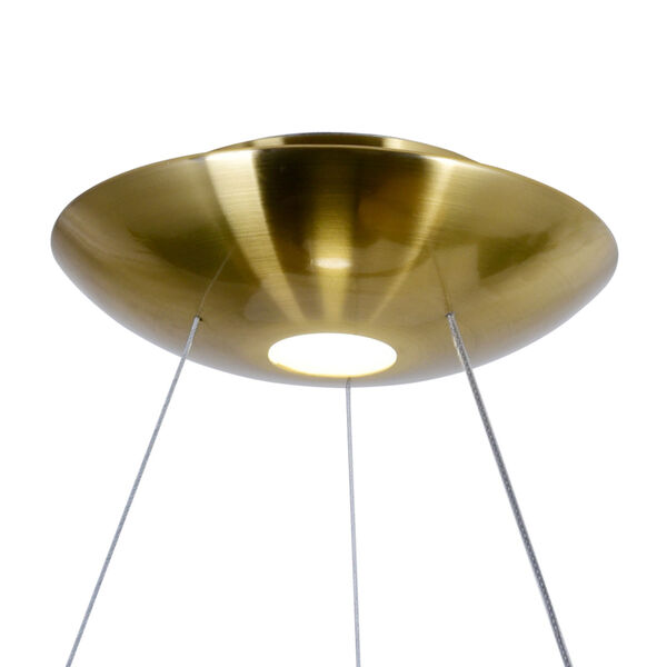 Deux Lunes Brass Pearl Black 20-Inch LED Chandelier, image 5