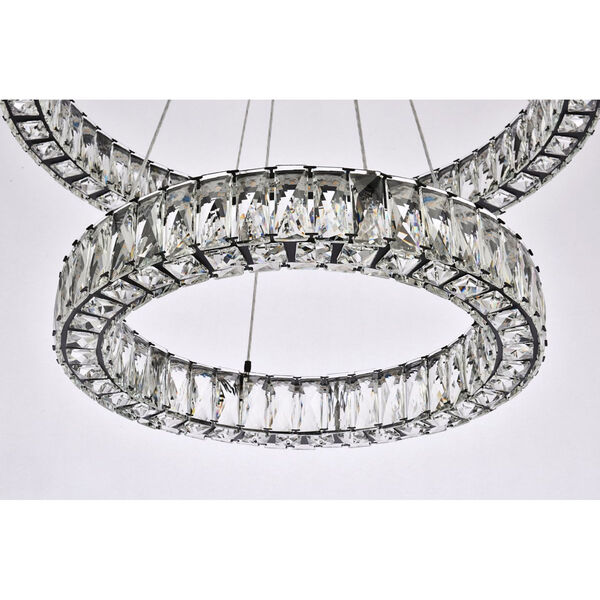 Monroe 28-Inch Integrated LED Double Ring Chandelier, image 4