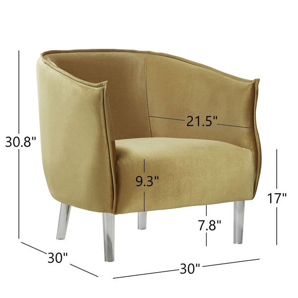 Lila Gold Velvet Chair, image 6