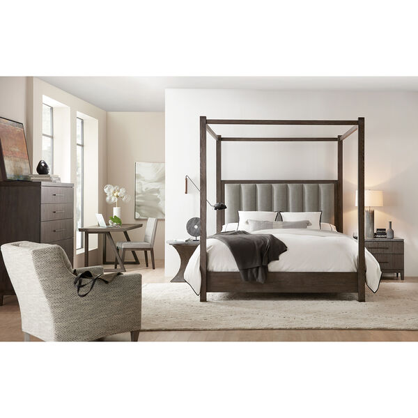 Miramar Aventura Dark Wood Jackson King Poster Bed with Tall Posts and Canopy, image 4