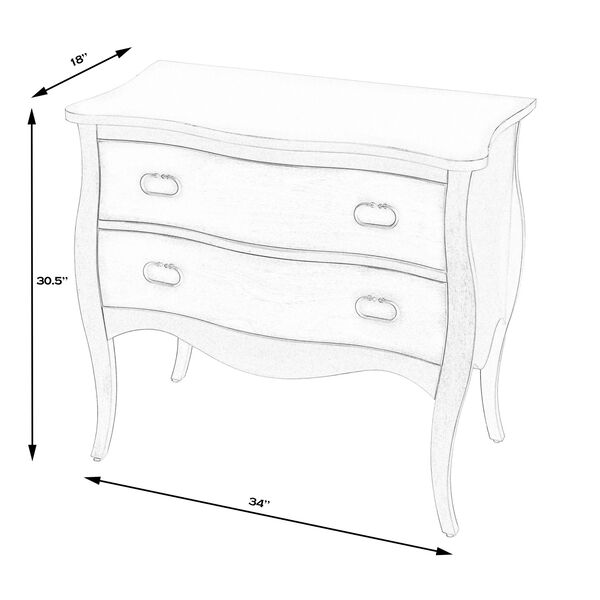 Rochelle Off White Drawer Chest, image 6