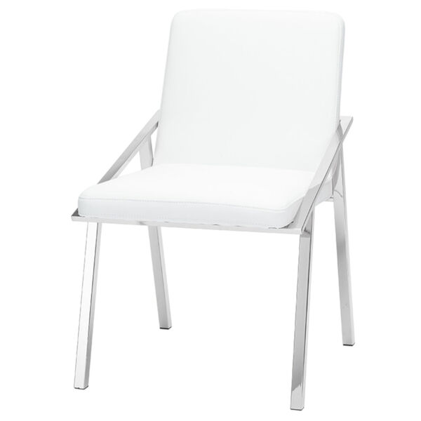 Nika Matte White Dining Chair, image 1