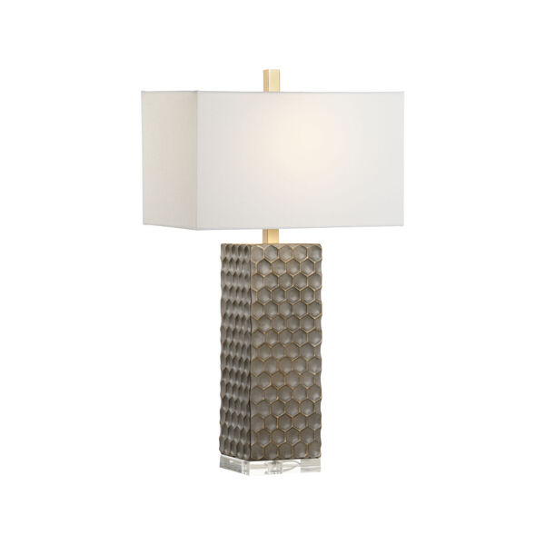 Off White and Gray One-Light 6-Inch Keegan Lamp, image 1