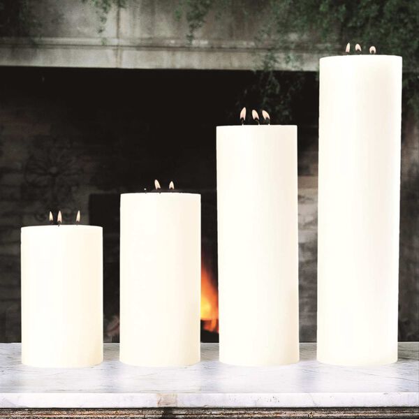 3-Wick Unscented Pillar Candle - 5 x 18, image 2