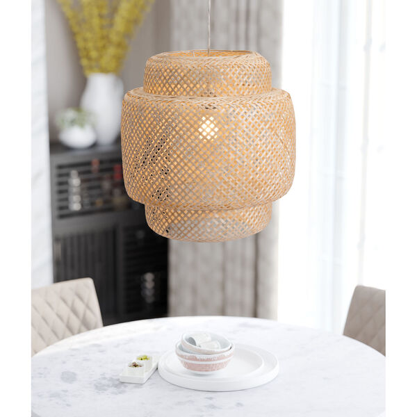 Finch Natural Woven One-Light Pendant, image 2