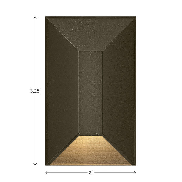 Nuvi Bronze Small Rectangular LED Deck Sconce, image 4